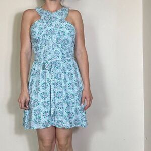 NWT LOFT Floral Bloom Criss-Cross Halter Dress Size 2P